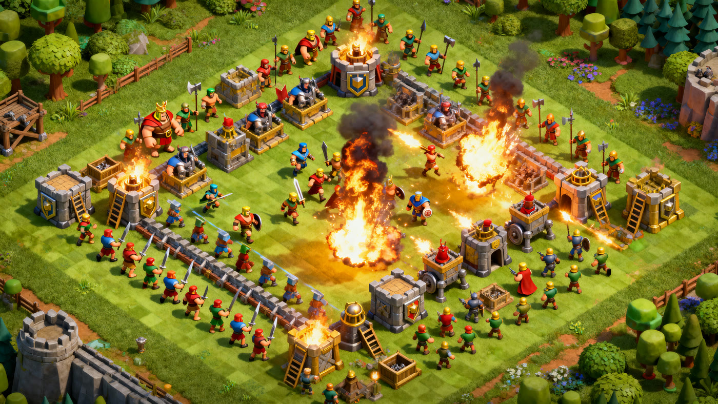 Coc 16 Battle Aerial View