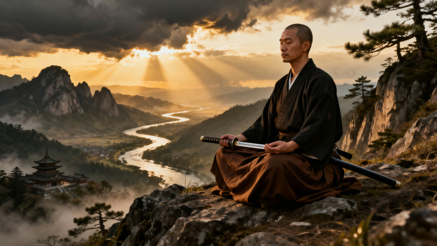 Samurai 03 Mountain Warrior Dawn